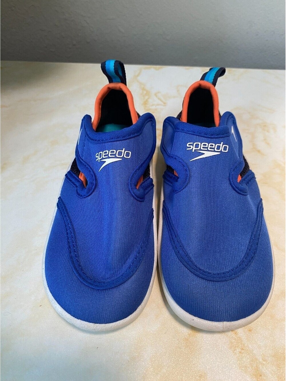 Speedo Kids/Toddler Hybrid Water Shoes Royal Blue/Orange, Size M Small 7-8